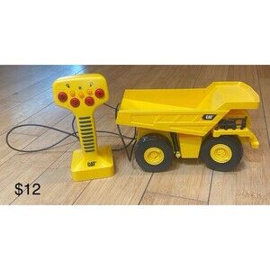 Vintage Toy State CAT Caterpillar Wired Remote Control Dump Truck Working 1990s
